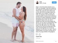 A photo of Robbie Tripp and his wife, Sarah, at the beach, with the text of his Instagram post to the right