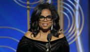 Oprah Winfrey delivers her acceptance speech at the 2018 Golden Globes